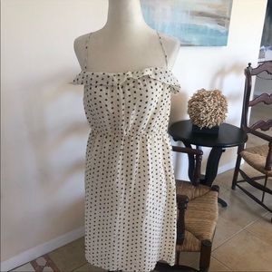J. Crew polka dot silk ruffled mini dress
